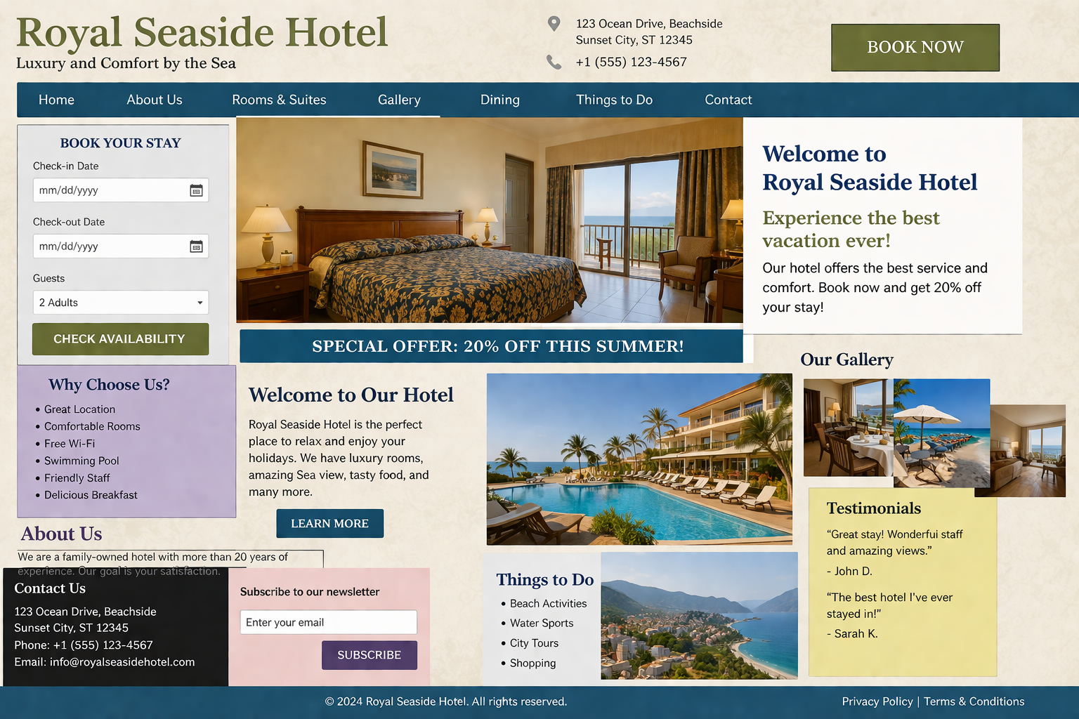 Before website layout